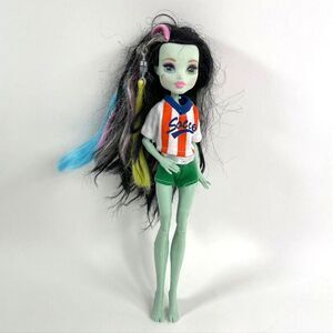 Monster High Doll Frankie Stein 11" Green Toy Kid Colorful Hair Braid w/ Clothes